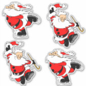 Dansen en Skating Santas Sticker (Voorkant)