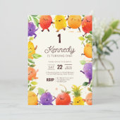 Dansen Fruit Verjaardagsfeest Kaart (Staand voorkant)