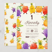 Dansen Fruit Verjaardagsfeest Kaart (Voorkant / Achterkant)