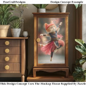 Dansen Ginger Tabby Cat Ballerina DK2R Decoupage Tissuepapier
