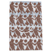 Dansen Gingerbread Katten op een Gift Bag Medium Cadeauzakje (Voorkant)