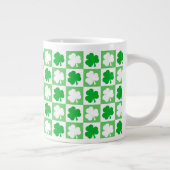 Dansen Groene en Witte Shamrocks St Pats Iers Grote Koffiekop (Rechts)