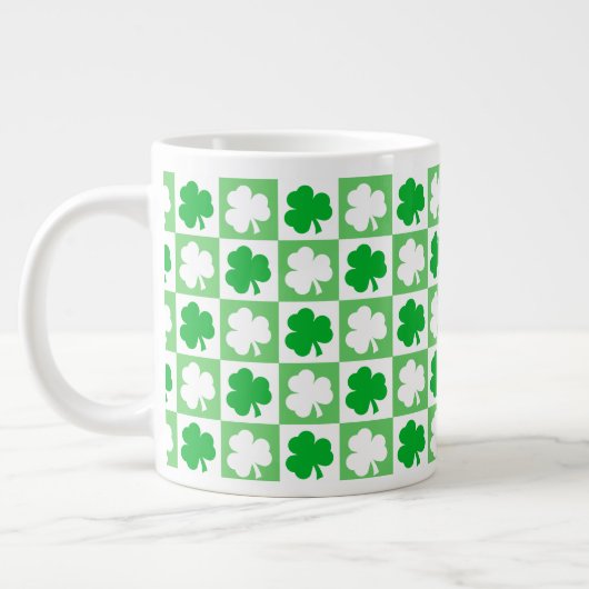 Dansen Groene en Witte Shamrocks St Pats Iers Grote Koffiekop (Links)