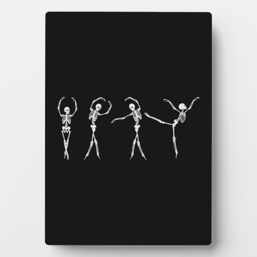 Dansen Gymnastiek Skelet Halloween Fotoplaat (voorkant)