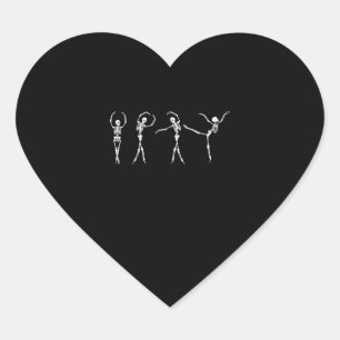 Dansen Gymnastiek Skelet Halloween Hart Sticker