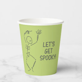 Dansen Halloween Skeleton - groen Papieren Bekers