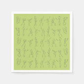 Dansen Halloween Skeleton - groen Servet (Voorkant)