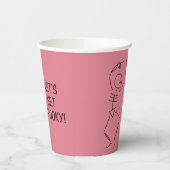 Dansen Halloween Skeleton - roze Papieren Bekers (Links)