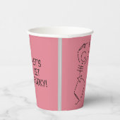 Dansen Halloween Skeleton - roze Papieren Bekers (Rechts)