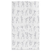 Dansen Halloween skeletten - wit Klein Cadeauzakje (Achterkant)