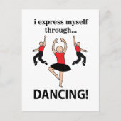 Dansen Ik druk mezelf uit door te dansen Briefkaart (Voorkant)