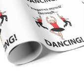 Dansen Ik druk mezelf uit door te dansen Cadeaupapier (Rol Hoek)