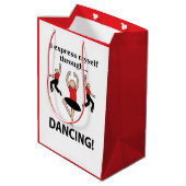 Dansen Ik druk mezelf uit door te dansen Medium Cadeauzakje (Achterkant Gekanteld)