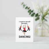 Dansen Ik druk mezelf uit door te dansen Visitekaartje (Staand voorkant)