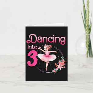 Dansen in 3 Ballerina 3e verjaardagsfeest ballet Kaart