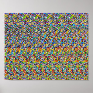 Dansen in Brazilië - Verborgen 3D-afdrukken Poster