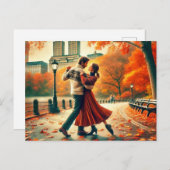 Dansen in Central Park New York in de herfst Briefkaart (Voorkant / Achterkant)