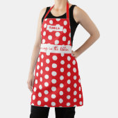 "Dansen in de keuken" – Rode polka stippen Schort (Insitu)