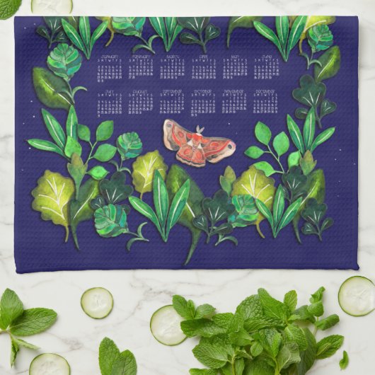 Dansen in de keukenhanddoek van de Moonlight-kalen (Gevouwen)