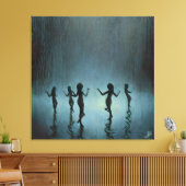 Dansen in de regen canvas afdruk (Insitu (Woonkamer))