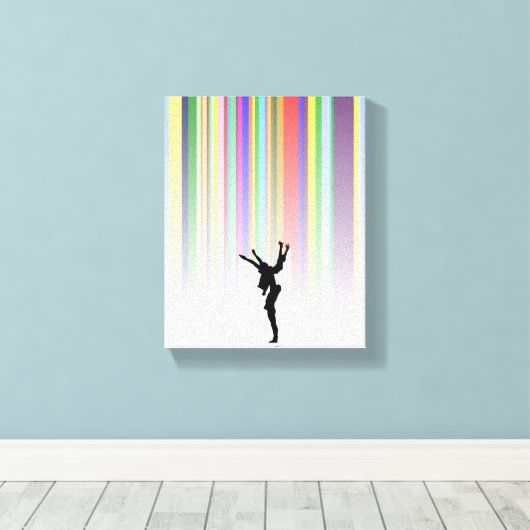 Dansen in de regen canvas afdruk (Insitu (Houten vloer))