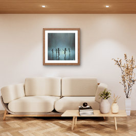 Dansen in de regen canvas afdruk