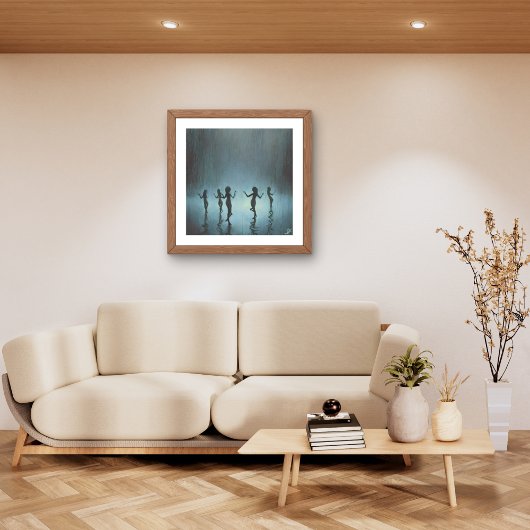 Dansen in de regen canvas afdruk