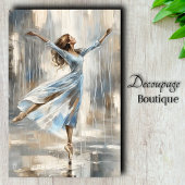 Dansen in de regen decoupage tissuepapier