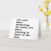 Dansen in de regen kaart (Gele Bloem)