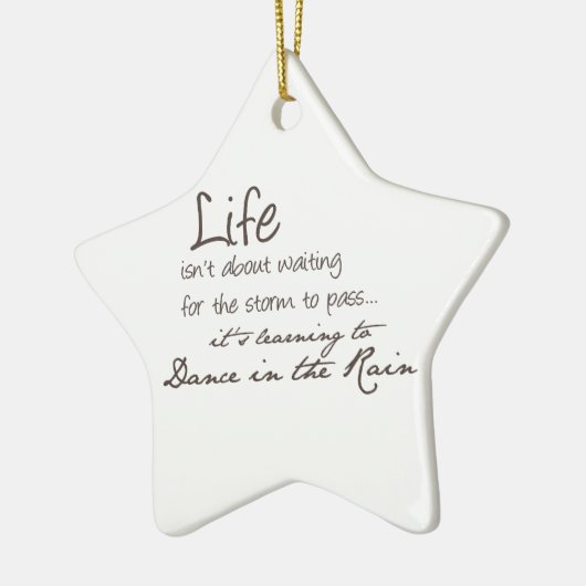 Dansen in de regen keramisch ornament (Links)