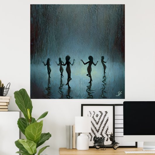 Dansen in de regen poster (Thuiskantoor)