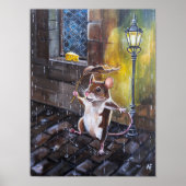 Dansen in de regen Schilderij van Alfred Fox Poster (Voorkant)