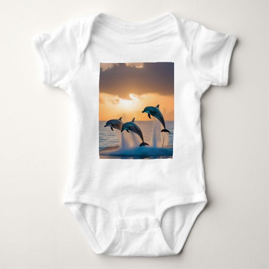 Dansen in de schemering: drie dolfijnen springen romper (Voorkant)