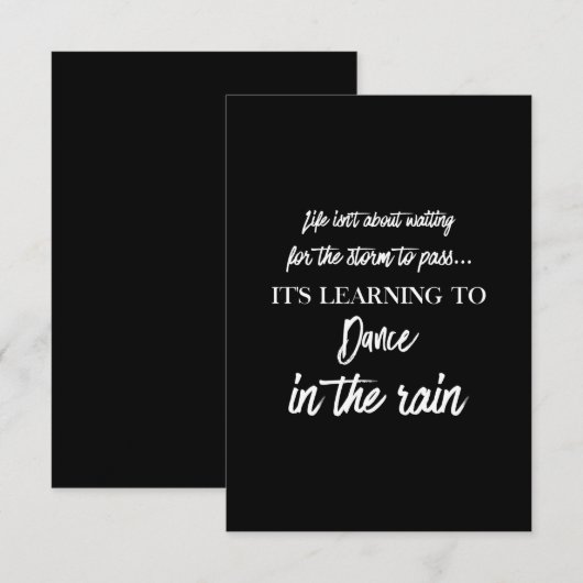 dansen in de trein bedankkaart (Voorkant / Achterkant)