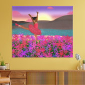 Dansen in de wei | dansen | Afro-Amerikaan Canvas Afdruk (Insitu (Woonkamer))