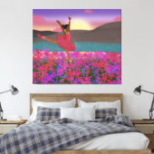 Dansen in de wei | dansen | Afro-Amerikaan Canvas Afdruk (Insitu (Slaapkamer))