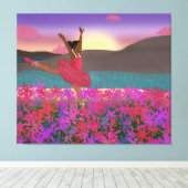 Dansen in de wei | dansen | Afro-Amerikaan Canvas Afdruk (Insitu (Houten vloer))