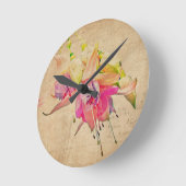 dansen in de wind - Fuchsia Flowers Ronde Klok (Hoek)