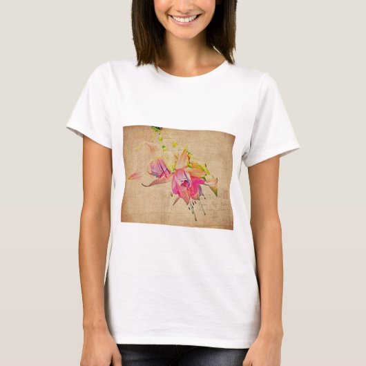 dansen in de wind - Fuchsia Flowers T-shirt (Voorkant)