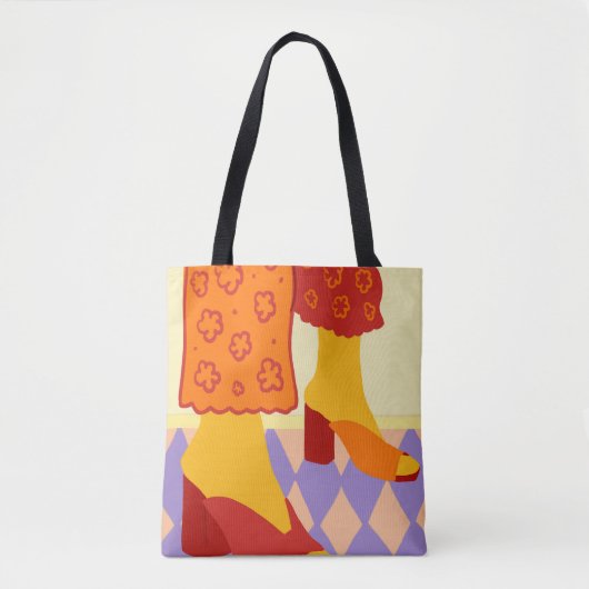 Dansen in geruite dromen tote bag (Voorkant)