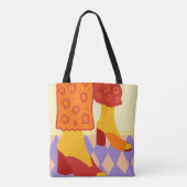 Dansen in geruite dromen tote bag (Achterkant)