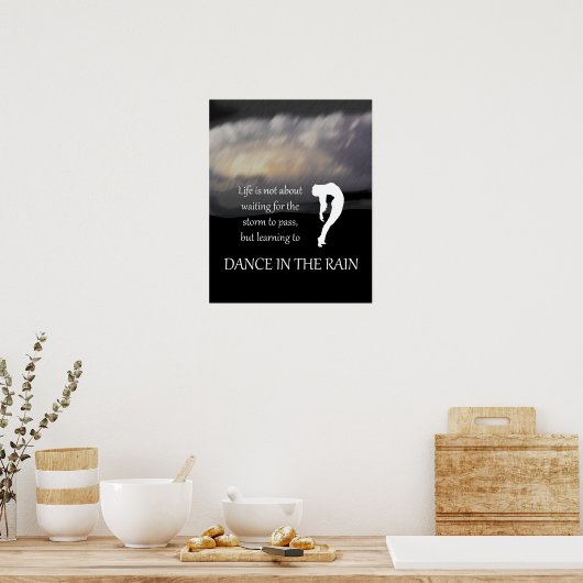 Dansen in het Inspirerend Poster van de Regen (Keuken)