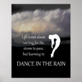 Dansen in het Inspirerend Poster van de Regen (Voorkant)