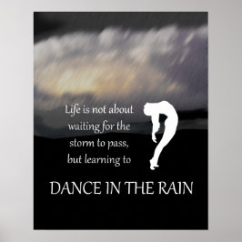 Dansen in het Inspirerend Poster van de Regen
