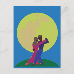 Dansen in het maanlicht briefkaart