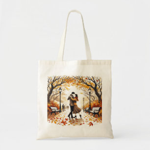 Dansen in het park in de Herfst Tote Bag