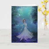 Dansen in het Wenskaart Bossen Fantasy Kaart (Gele Bloem)