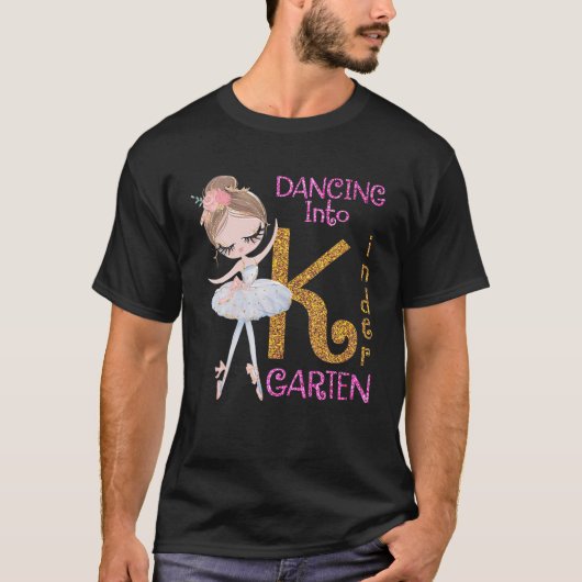 dansen in kindergarten , ballet , eerste dag van t-shirt (Voorkant)