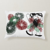 Dansen in pepermunt accent kussen (Achterkant)