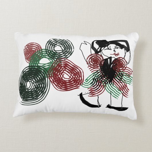 Dansen in pepermunt accent kussen (Achterkant)